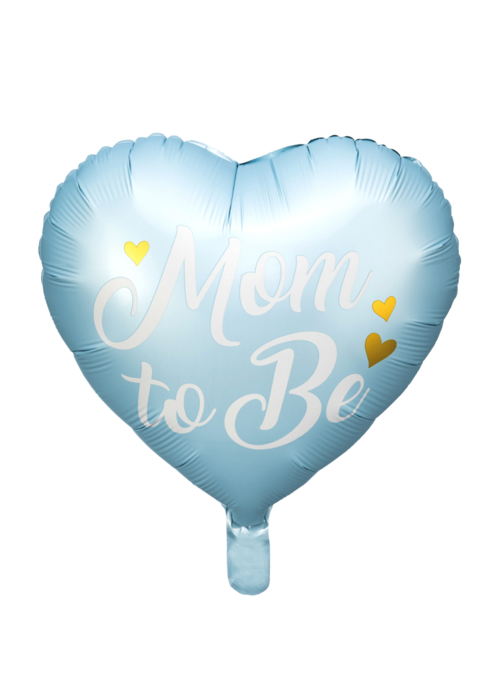 Balon serce Mom to Be błękitne